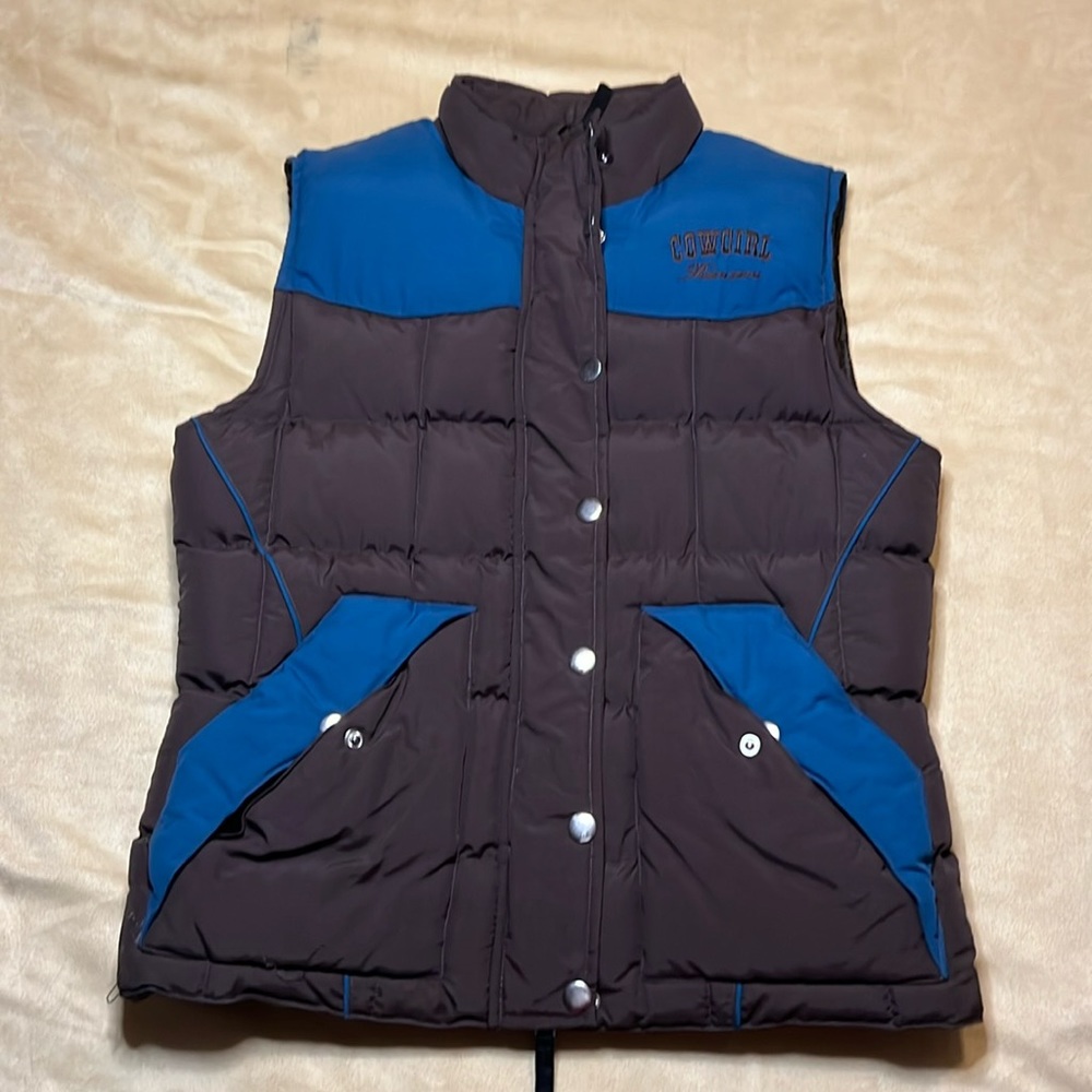 Brown puffer vest
